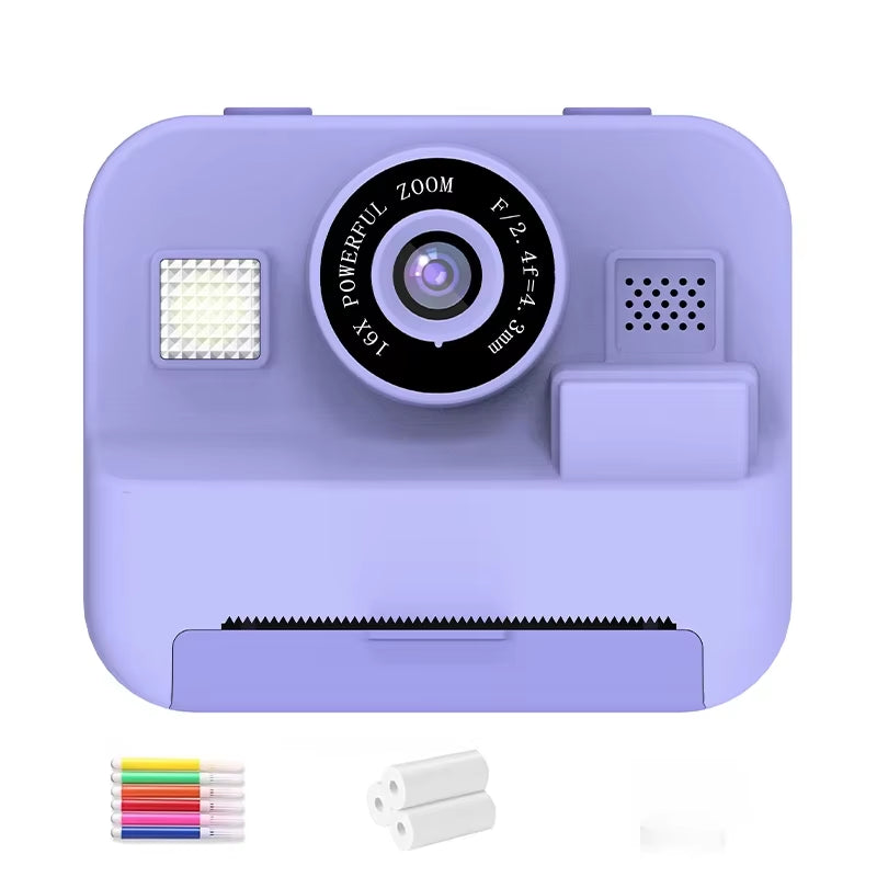 Children'S Digital Instant Print Camera - Educational Thermal Instant Print Camera with 32G Card and 1080P Video Functionality