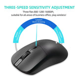 2.4G Wireless Mouse Ergonomic Adjustable 800-1200-1600 DPI Lightweight Rechargeable Office Gaming Mice for Pc/Laptop/Macbook Pro