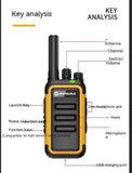 Motolola 2Pcs Mini Walkie Talkie Portable Two-Way Radio UHF Transceiver Set Walkie-Talkies Radio Walkie Talkie Long Range COD