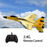 RC Foam Aircraft SU-35 SU-57 2.4G Aircraft with LED Wireless Electronic Control Glider Fixed Wing Aircraft Foam Boys Outdoor Toy