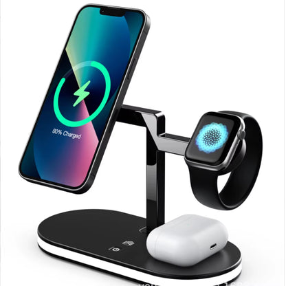 Wireless Charger Stand 4 in 1 Aluminum Alloy Magnetic Wireless Charger Stand