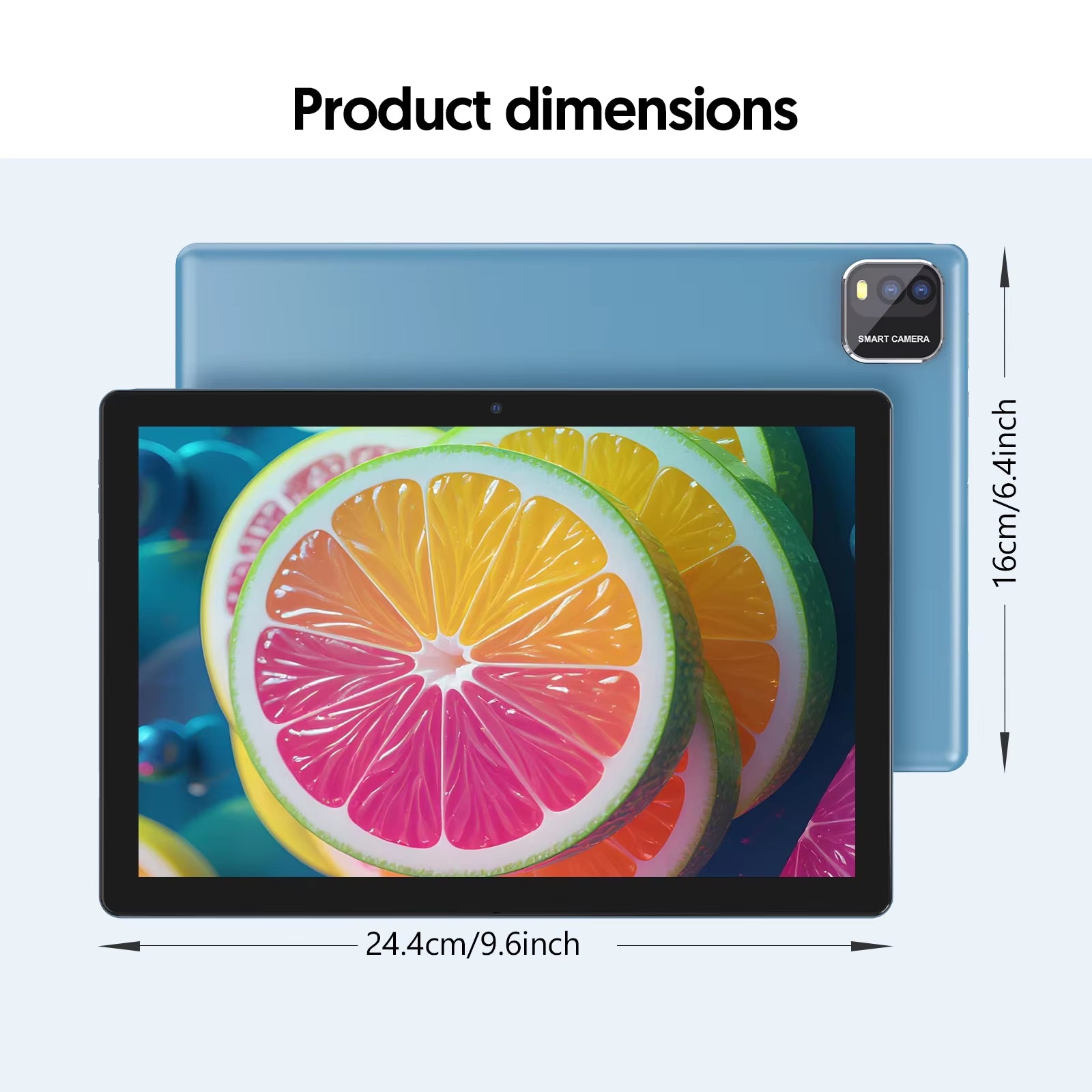 Android 14 Tablet, 10.1 Inches, Quad-Core Processor, 6GB RAM + 64GB ROM, 600GB Expansion Memory, 6000Mah