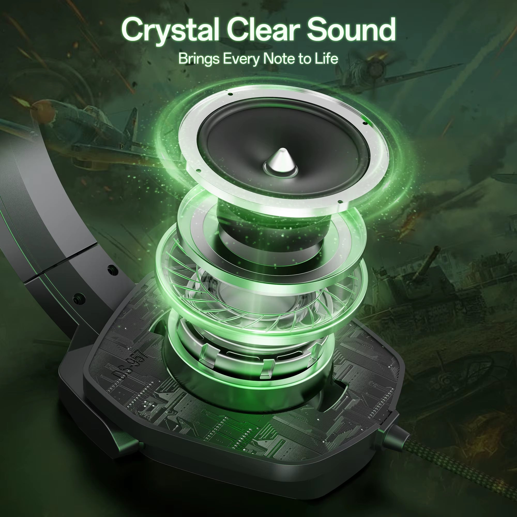 N16 Gaming Headset - Noise Canceling Mic, Stereo Sound, and Comfortable Design Gaming Headphones for PS5, PS4, Xbox One