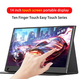 14 Inch Touchscreen Portable Monitor for PC Laptop Secondary Screen Expansion Switch External Display 10-Point Touch 100%SRGB