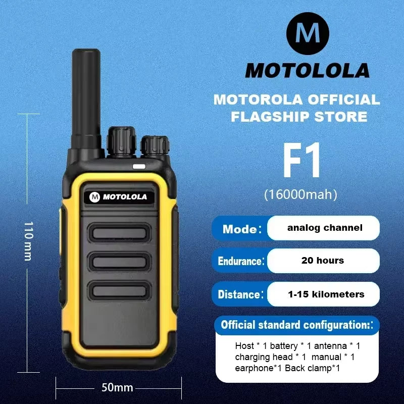 Motolola 2Pcs Mini Walkie Talkie Portable Two-Way Radio UHF Transceiver Set Walkie-Talkies Radio Walkie Talkie Long Range COD