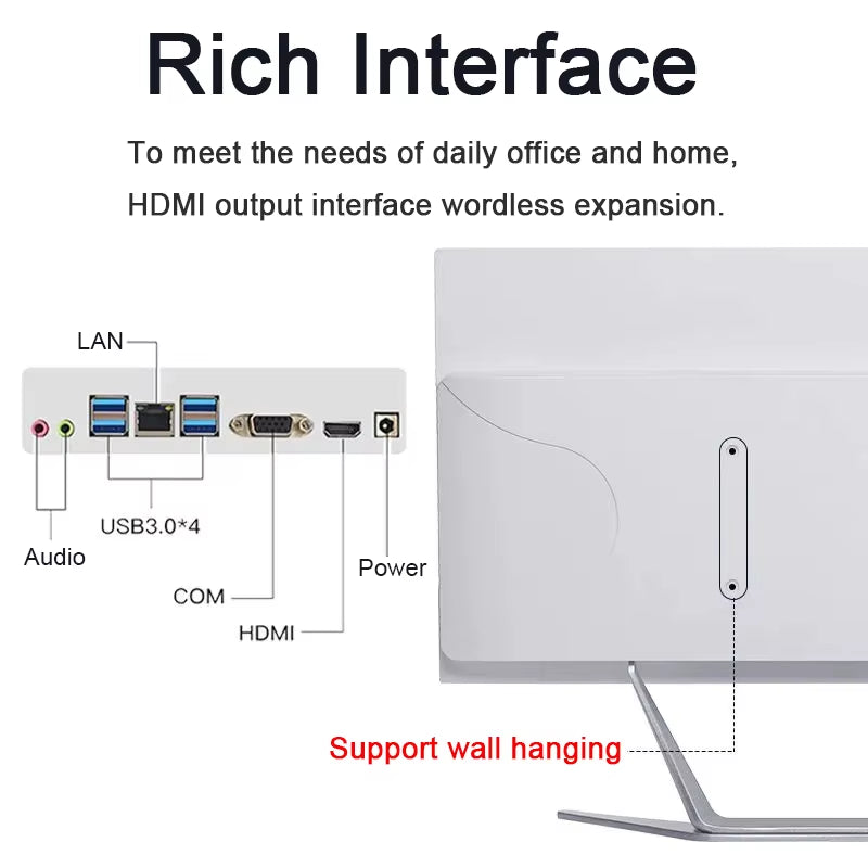 24 27 Inch Core I5 I7 Monoblock Monitor Computadora 8Gb 16Gb 32Gb Ram 1Tb Ssd Aio Computer All in One Pc Gaming