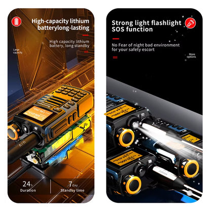 UVK5(99) AM/FM/DTMF Walkie-Talkie 200CH 20-1000MHZ Walkie-Talkie NOAA Weather Forecast with Flash Copy Frequency Tpye-C LCD Disp