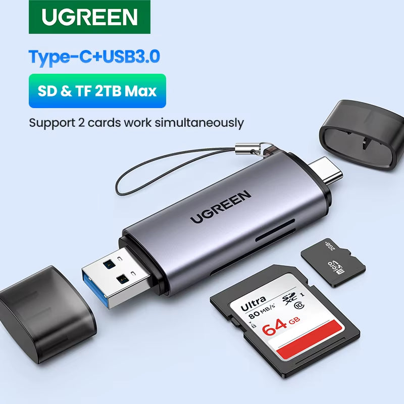 Card Reader USB 3.0&Type C to SD Micro SD TF Card Reader for PC Laptop ...