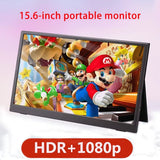 15.6 Inch Portable Monitor for PS4 NS XBOX Switch PC Gaming HDMI Eye-Care 1920*1080 Resolution IPS Panel 300Nits Brightness