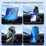 2-In-1 Car Wireless Charger Dual Coil Fold Screen Phone Fast Charging for  Galaxy Z Fold 5 6 Air Vent Car Phone Holder