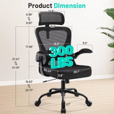 Office Chair - Ergonomic Desk Chair Breathable Mesh Chair with 2D Headrest & Adjustable Lumbar