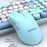 K-Snake Wk300 Wireless Dual Mode Keyboard and Mouse Set Mute with Volume Knob Desktop Laptop Universal