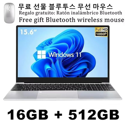 QMDZ 15.6" Laptop Computer  Celeron N5095 Notebook PC 16GB 32GB Ram 128GB-2TB SSD Office Study PC Windows 11 1080P Laptops