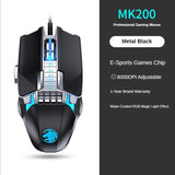 Hot Selling Mechanical Wired Gaming Mouse 9 Keys Macro Definition 12800DPI RGB Backlit Gaming Computer Mouse for Laptop Desktop