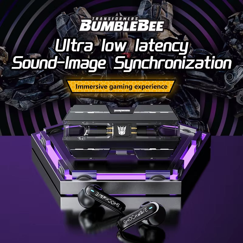 Ship from US  TF-T01 Gaming Earphones Bluetooth 5.4 ENC Noise Reduction Headphones HD Call Music Earbuds Bumble Bee