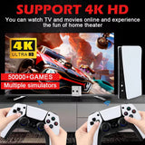 GB5 Video Game Console 256GB/128GB/64G 50000 + Retro Games HD TV Game Box 5 Two Gamepads for PS1/PPSPP/MAME Arcade Gaming Stick