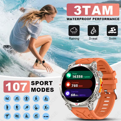 New 530Mah Large Battery GPS Smart Watch Men 1.39" HD Display Outdoor Compass Sports Fitness Bluetooth Call Men Smartwatch