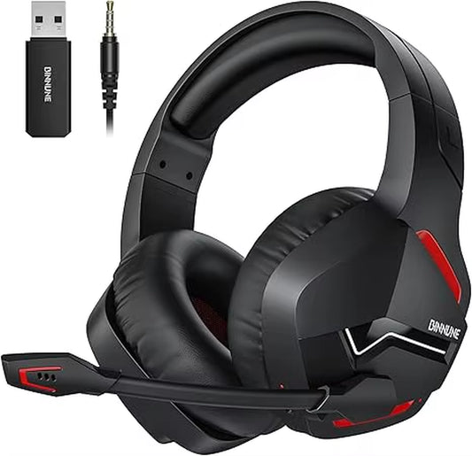 BW01 Wireless Gaming Headset with Mic for PC PS4 PS5 2.4G Bluetooth USB Gamer Headphones with Mic for Laptop Computer