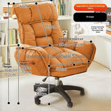 Comfort Soft Desk Chair with Adjustable Armrests Home Office Ergonomic Wide Seat Computer Chairs High-Back Gaming Recliner Chair