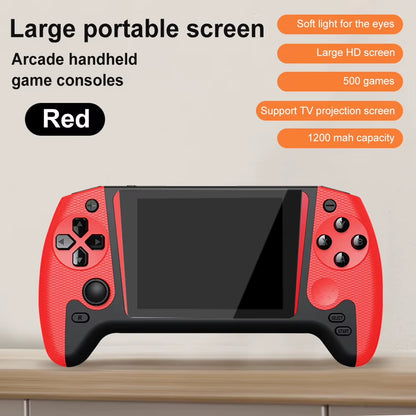 Retro Handheld Game Console 3.5Inch LCD Screen Built-In 500 Games Gaming Console 1200Mah Portable Game Console for Single Player