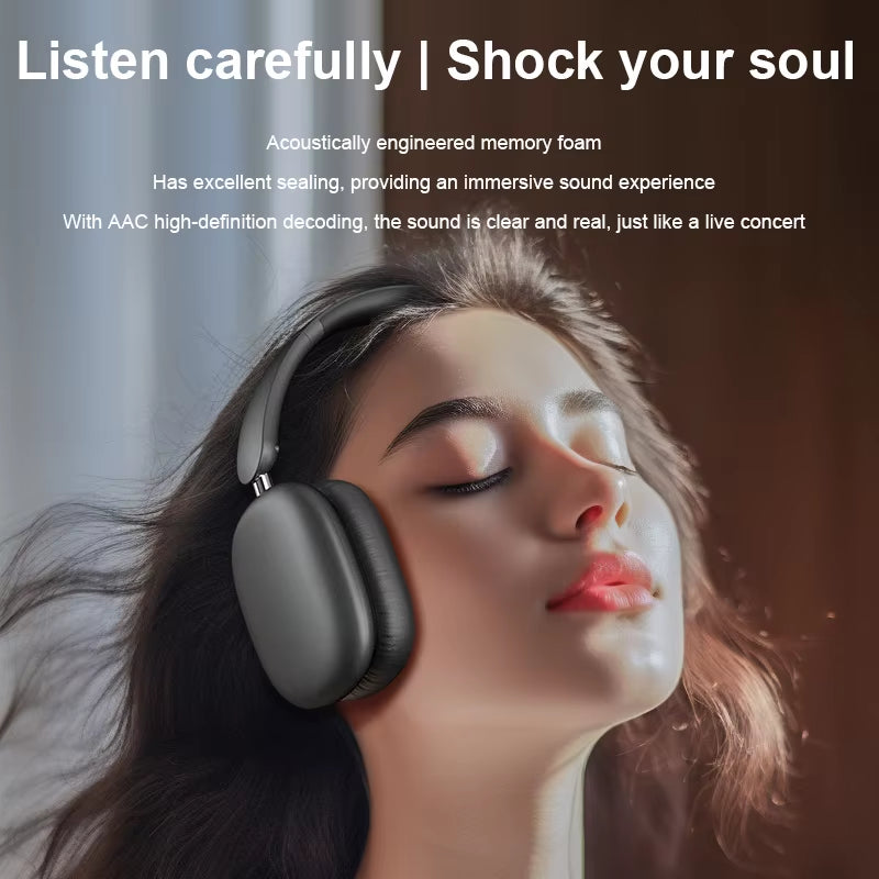 Newest ANC Max Bluetooth Headphone Active Noise Cancelling Wireless Earphone over Ear Games Headphones ENC HD Mic Stereo Headset