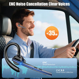 M54 Bluetooth Headset Single Wireless Earphones Driving Headphone with Dual-Mic CVC8.0 Noise Cancelling Handsfree