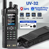 UV-32 GPS Walkie Talkie 10W Long Range Multi Band Bluetooth APP Programming Wireless Copy Frequency Type-C Two Way Radio