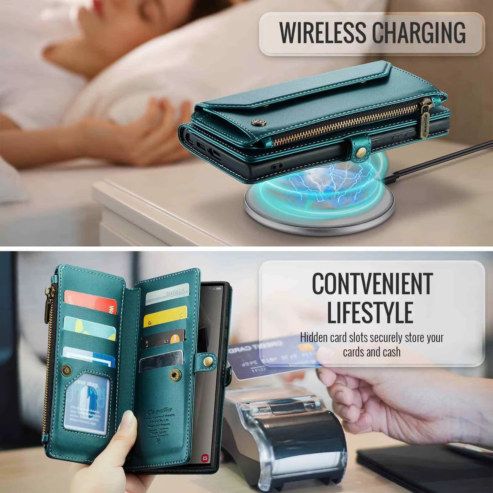 Crossbody for Samsung Galaxy S24 S23 Ultra S22 S21 S20 Case Wallet Card Holder