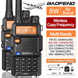1/2PCS  M-5R 8W Walkie Talkie Multi Band Type-C Wireless Copy Frequency AM Long Range for UV-5R Two Way Ham Radio
