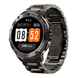 T3E GPS Smart Watch for Men Compass Altimeter Altitude Stainless Steel Shell 5ATM IP69K Waterproof 470Mah AMOLED Watches
