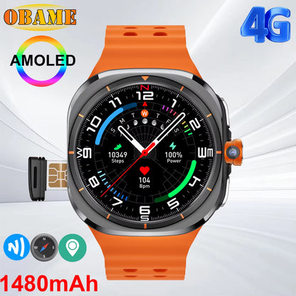 2025New WATCH 7 Ultra Upgrade 5G Smart Watch Men 1480Mah 32GB Memory 480*480 HD Screen Camera NFC GPS Compass Sports Smartwatch