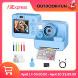 Kids Camera Instant Camera 1080P HD Dual Lens Selfie Digital Camera Print for Girls Boys Christmas Birthday Gifts Toys