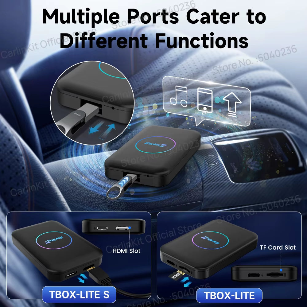 Carplay Android TV Box Lite Wired to Wireless Car Play Android Auto Adapter with HDMI Video Streaming Box for OEM Car