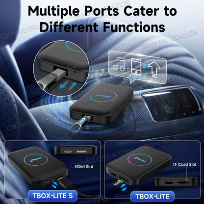 Carplay Android TV Box Lite Wired to Wireless Car Play Android Auto Adapter with HDMI Video Streaming Box for OEM Car