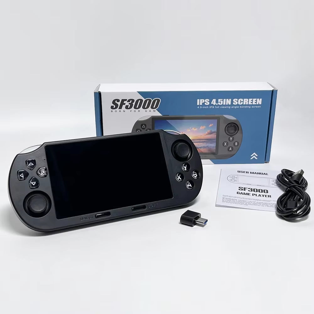 SF3000 4.5 Inch IPS Screen Portable Handheld Game Player Retro Video Game Console Built-In 20000+ Games for PS1/GBA Local Ship