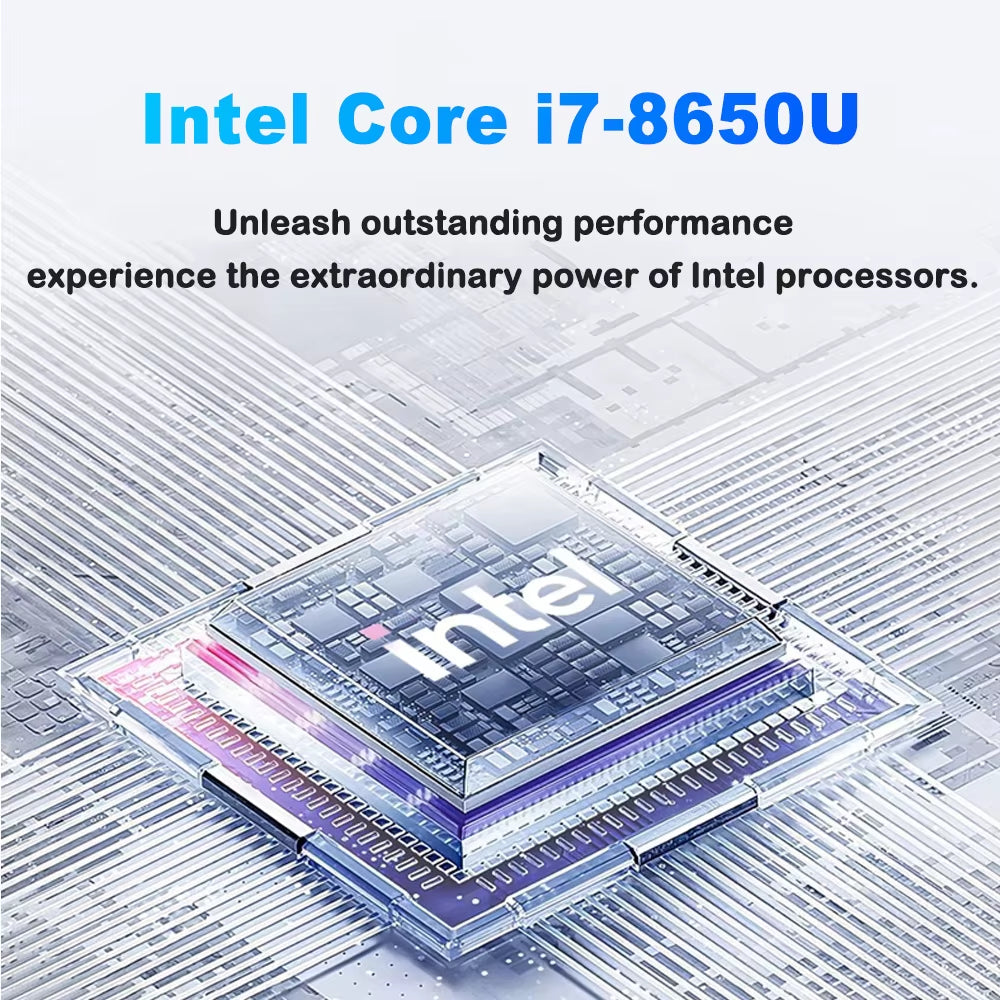 14.1"Laptop Computer PC  Core I7 8650U Atom 3950 Ultra Slim Notebook 12GB RAM 1TB 2TB SSD Office Study Windows 11 1920*1080