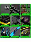 Colorful and Dazzlingly Glowing Gaming Mechanical Wired Keyboard and Mouse Set, Suitable for Desktop Computers and Laptops