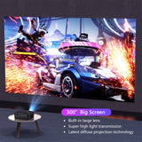5G Wifi Bluetooth 4K Support Native 1080P, 15000LM Full HD Movie Projector, LCD Technology 300" Display Home Theater,(Projector Screen Included)