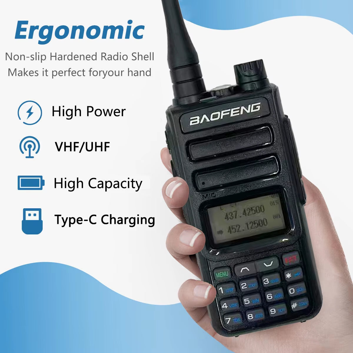 TH-15S TH 15S Ham Handheld Radio 5W Uhf Vhf Two Way Radio Long Range Handheld Dual Band Walkie Talkie