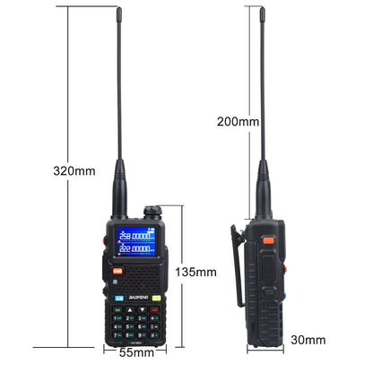 UV-5RH Tri-Band Walkie Talkie UHF 400-520Mhz Vhf136-174Mhz 200-260Mhz Wireless Fast Copy One Channel 7W 999Ch FM Radio