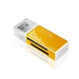 Card Reader 4 Ports USB2.0 Memory SD TF Card SDHC MMC/RS MMC TF MS/MS PRO/MS DUO M2 Adapter for Laptop Desktop PC Accessories