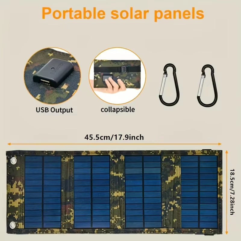 1Pc USB Folding Solar Panel Portable Flexible Small Waterproof 5V Folding Solar Panels Cells for Mobile Phone Battery Charger