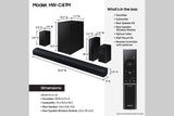 B-Series 4.1.CH Soundbar & Rear Speakers with Subwoofer, Bluetooth, HW-C47M/ZA 2023