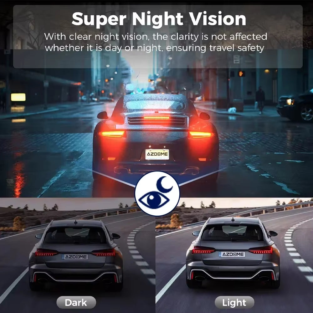 Newes 3Camera 1080P HD Dash Cam Hide Car Recording Camera Cars 2Inch DVR Camera Black Box Night Vision 24H Monitor Video Parking