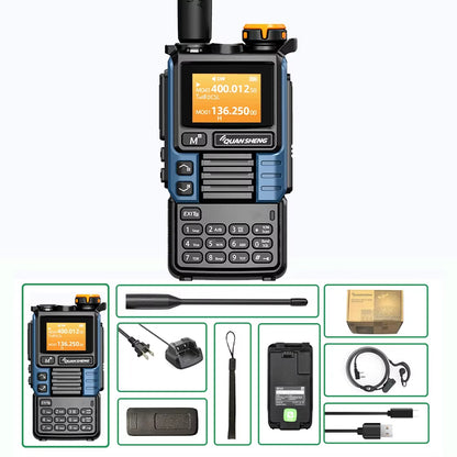 UVK5(99) AM/FM/DTMF Walkie-Talkie 200CH 20-1000MHZ Walkie-Talkie NOAA Weather Forecast with Flash Copy Frequency Tpye-C LCD Disp