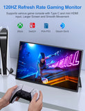 18.5" Computer Monitor IPS Touchscreen 120Hz Display FHD with Type C HDMI VESA Swivel Lift Bracket for Laptop PC Gaming