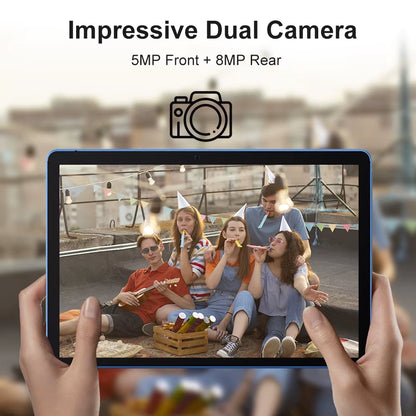 10-Inch Android 13 Tablet, 7GB (3G+4G Memory Expansion) RAM+64GB ROM, 2MP+8MP Dual Camera, Supports Wifi, Bluetooth, Equipped Wi