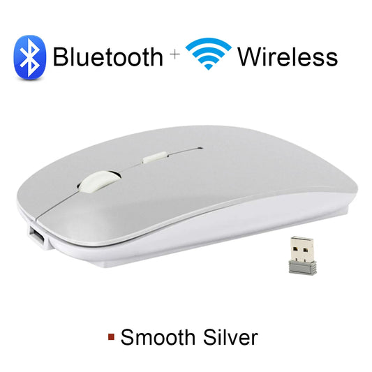 Rechargeable Wireless Mouse Bluetooth Mouse Computer Ergonomic Mini Usb Mause 2.4Ghz Silent Macbook Optical Mice for Laptop Pc