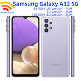 Original  Galaxy A32 5G A326U1 1SIM A326B/DS 2Sim 6.5" LCD 64GB 128GB ROM Snapdragon Octa Core NFC Unlocked Mobile Phone