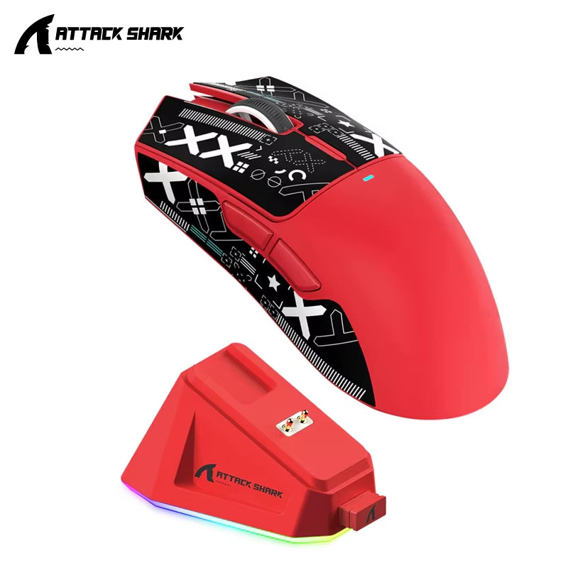 X11  Gaming Mouse Wireless 1K Hz PAW3311 Macro Magnetic RGB Docking Charger for Gaming